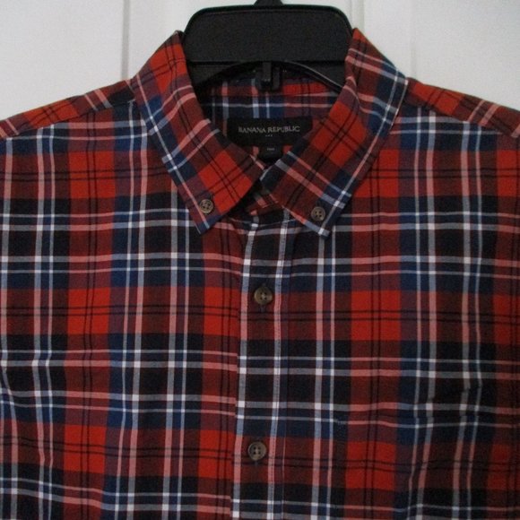 Banana Republic Untucked Fit Mens L/S Cotton Casual Shirt-16/34 Medium Slim Fit* - Picture 3 of 3